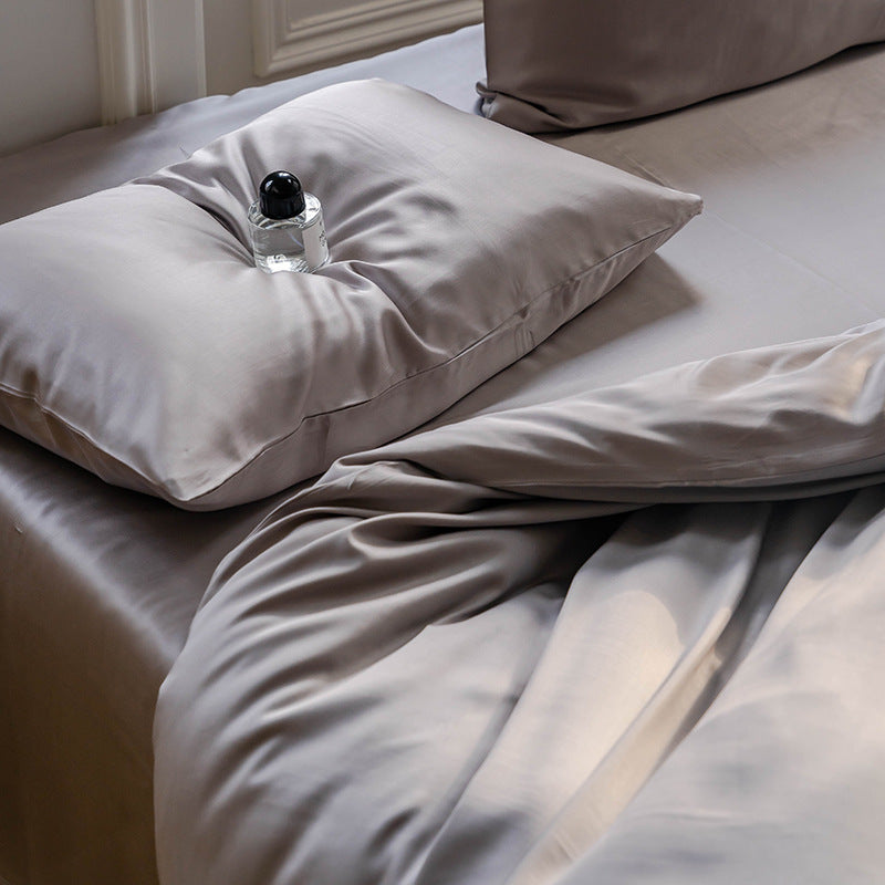 Housse de couette en lyocell – détail du tombé du tissu