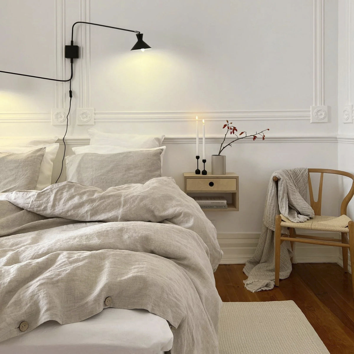 Parure de lit 4 pièces en lin lavé – vue d’ensemble Botanwear