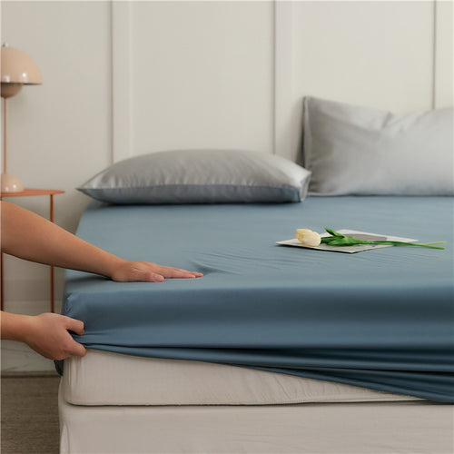 Drap-housse en lyocell bleu – toucher frais et linge de lit respirant Botanwear