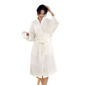 Peignoir unisexe en triple gaze de coton blanc – léger et respirant Botanwear
