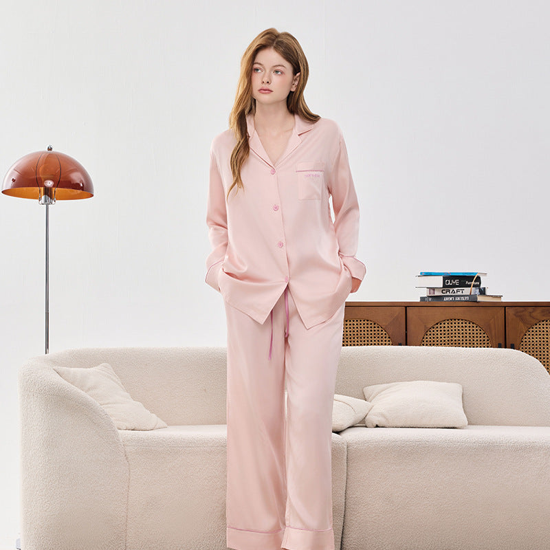 Pyjama femme en lyocell rose – version longue Botanwear
