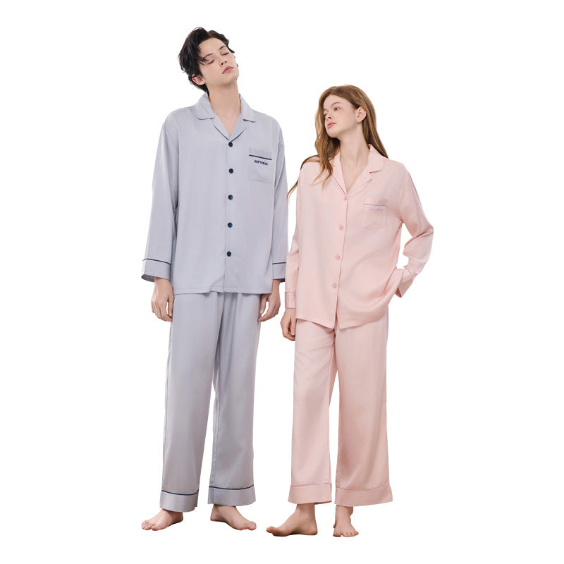 Pyjama homme en lyocell gris bleu – manches courtes et short Botanwear